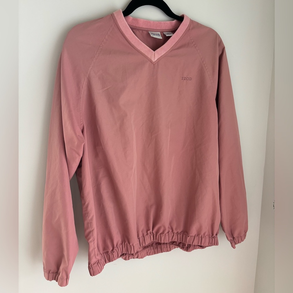 Vintage IZOD Dusty Pink Pullover Windbreaker (L)